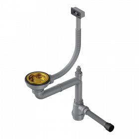 Арматура для одночашевых моек со скрытым прямоугольным переливом Omoikiri WK-1-S-AB022