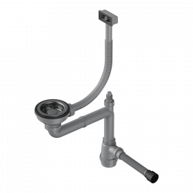 Арматура для одночашевых моек со скрытым прямоугольным переливом Omoikiri WK-1-S-GM