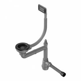 Арматура для одночашевых моек с универсальным прямоугольным переливом Omoikiri WK-1-UN-GM