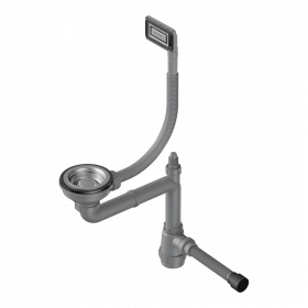 Арматура для одночашевых моек с универсальным прямоугольным переливом Omoikiri WK-1-UN-IN