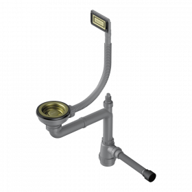 Арматура для одночашевых моек с универсальным прямоугольным переливом Omoikiri WK-1-UN-LG