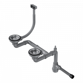 Арматура для полуторачашевых моек со скрытым переливом Omoikiri WK-1.5-S-IN