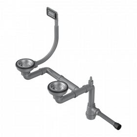 Арматура для полуторачашевых моек с универсальным прямоугольным переливом Omoikiri WK-1.5-UN-IN