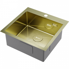 Omoikiri Akisame 51-LG нерж. сталь/светлое золото