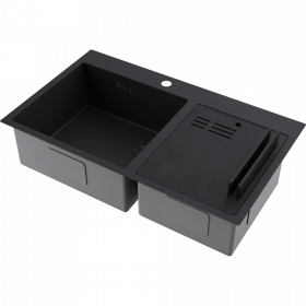 Omoikiri Akisame 86-2 Side-GB нерж. сталь/графит