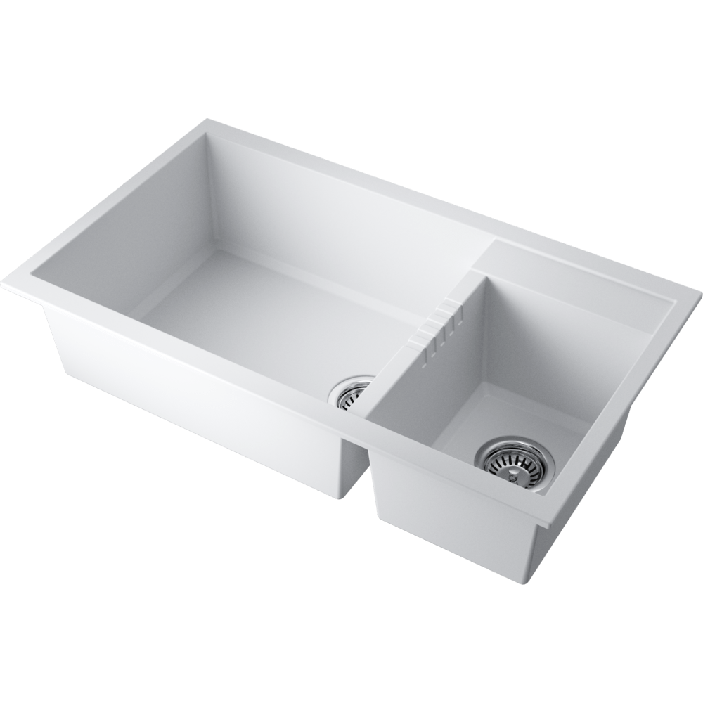 Omoikiri Tedori 86-2-LB-WH Tetogranit/белый