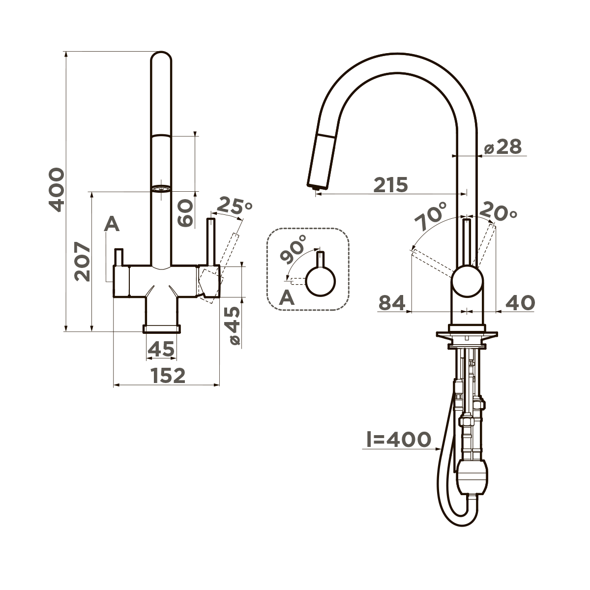 Omoikiri Akita-S-GB латунь/графит