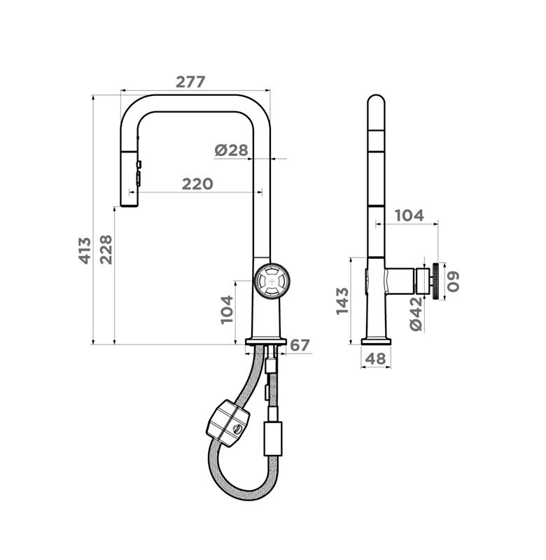 Omoikiri Arita-SB-GB латунь/графит