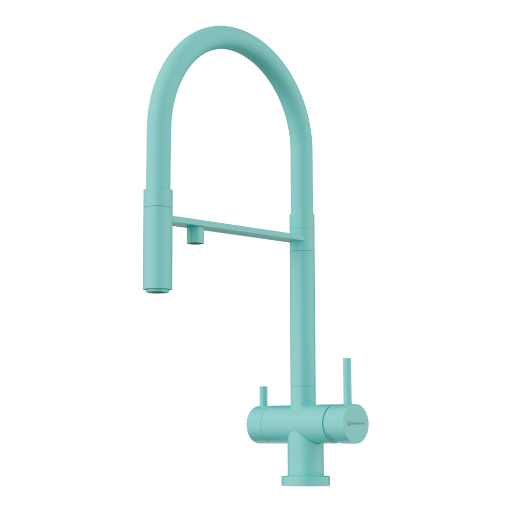 Omoikiri Kanto-AZ латунь/azur blue