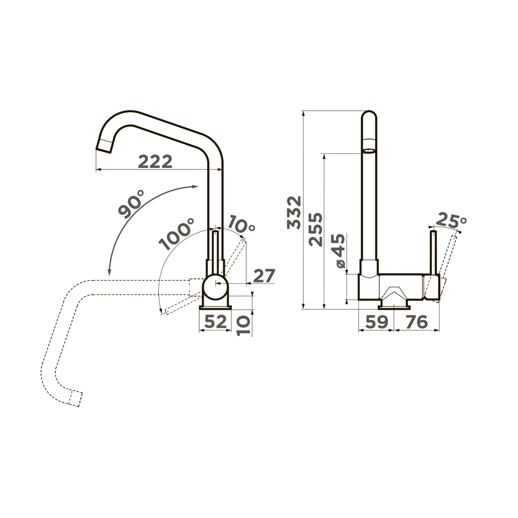 Omoikiri Mori-C латунь/хром