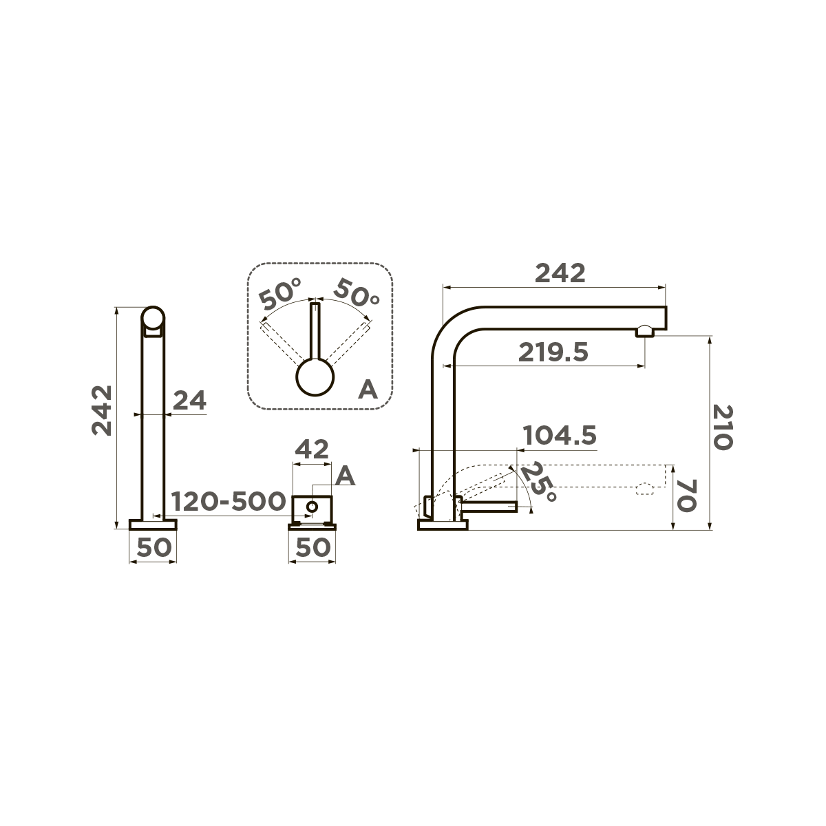 Omoikiri Nara-LG латунь/светлое золото
