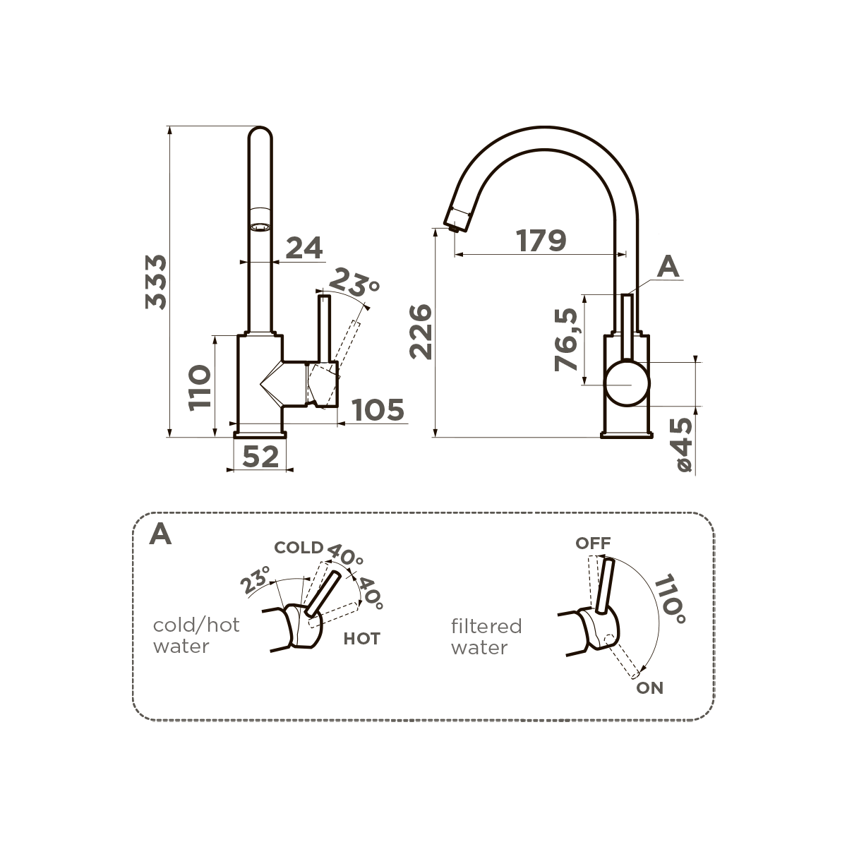 Omoikiri Shinagawa 2 Plus-GR латунь/leningrad grey