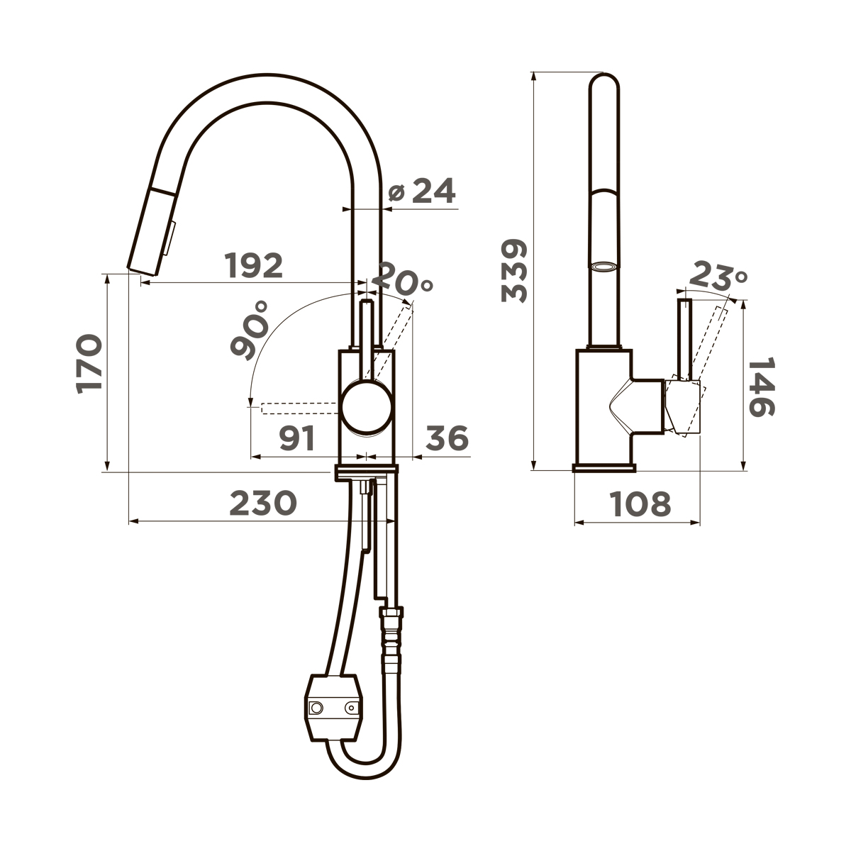 Omoikiri Shinagawa-SB-BN латунь/нержавеющая сталь