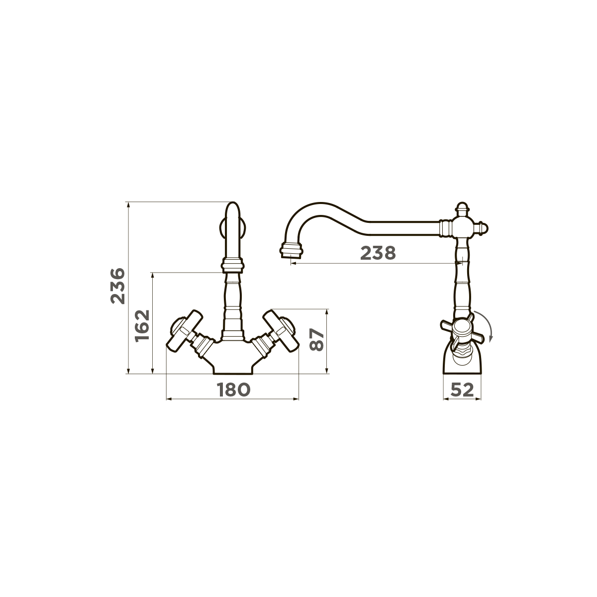 Omoikiri Tokigawa-C латунь/хром
