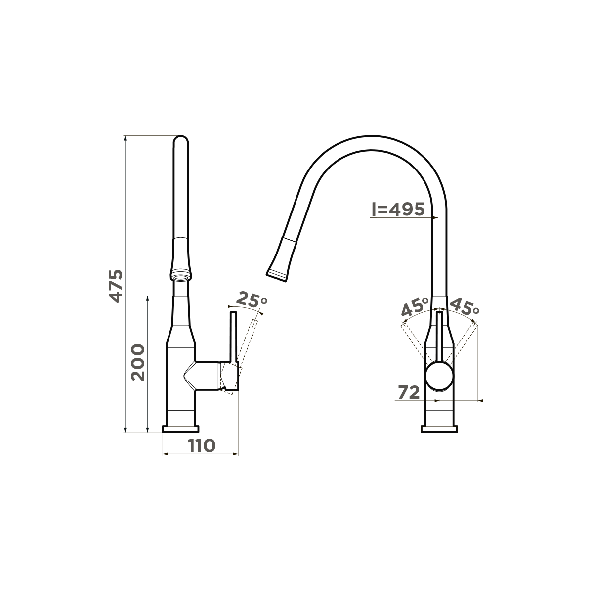Omoikiri Yatomi-BN-BL латунь/нержавеющая сталь/черный