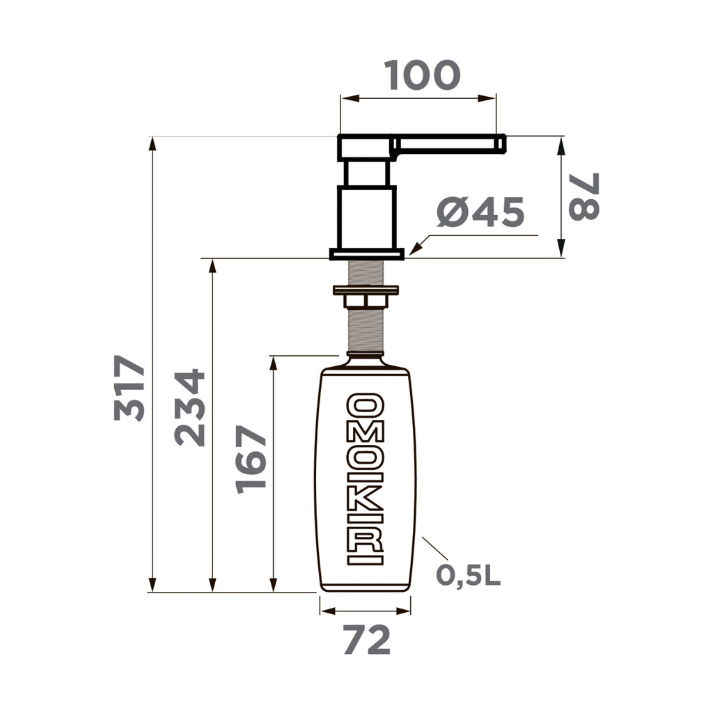 Omoikiri OM-04-LG латунь/светлое золото
