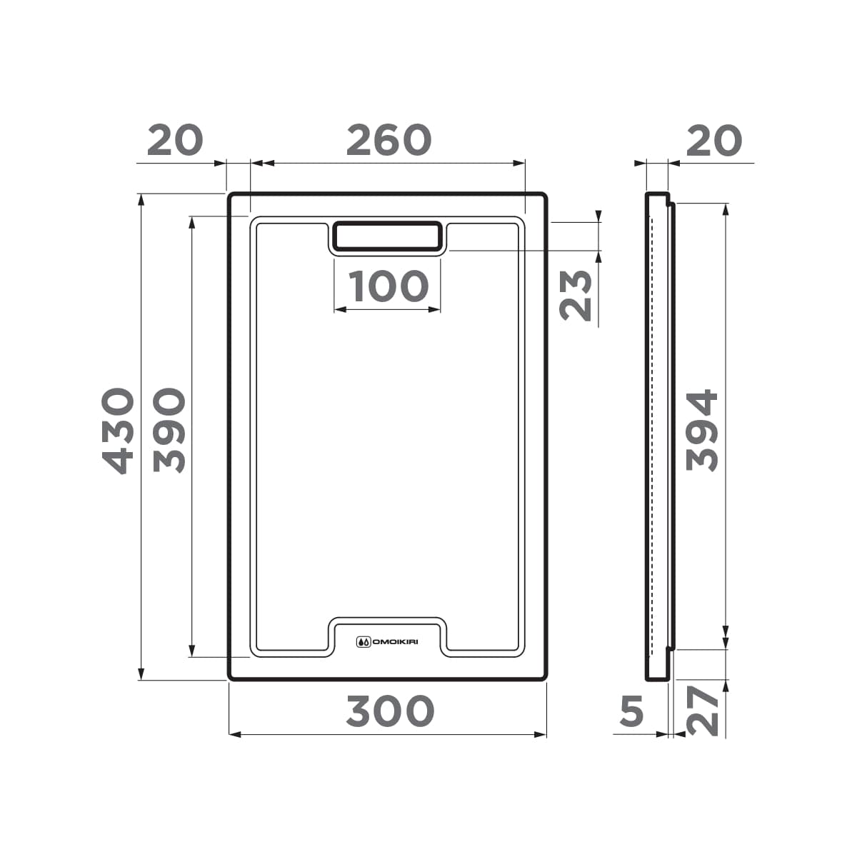 Разделочная доска Omoikiri CB-01-WOOD