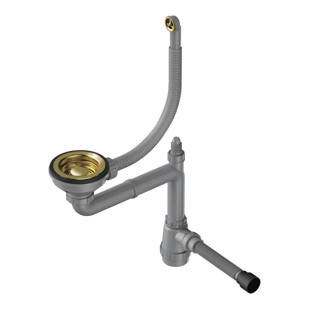 Арматура для одночашевых моек с круглым переливом Omoikiri WK-1-R-G