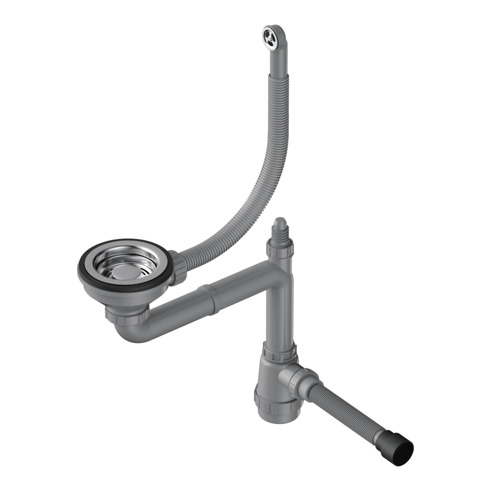 Арматура для одночашевых моек с круглым переливом Omoikiri WK-1-R-IN