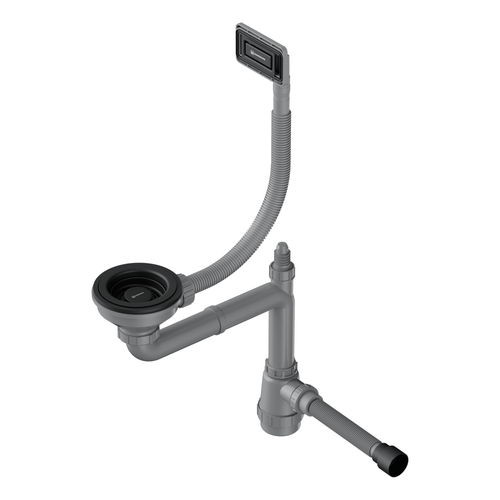 Арматура для одночашевых моек с универсальным прямоугольным переливом Omoikiri WK-1-UN-GB