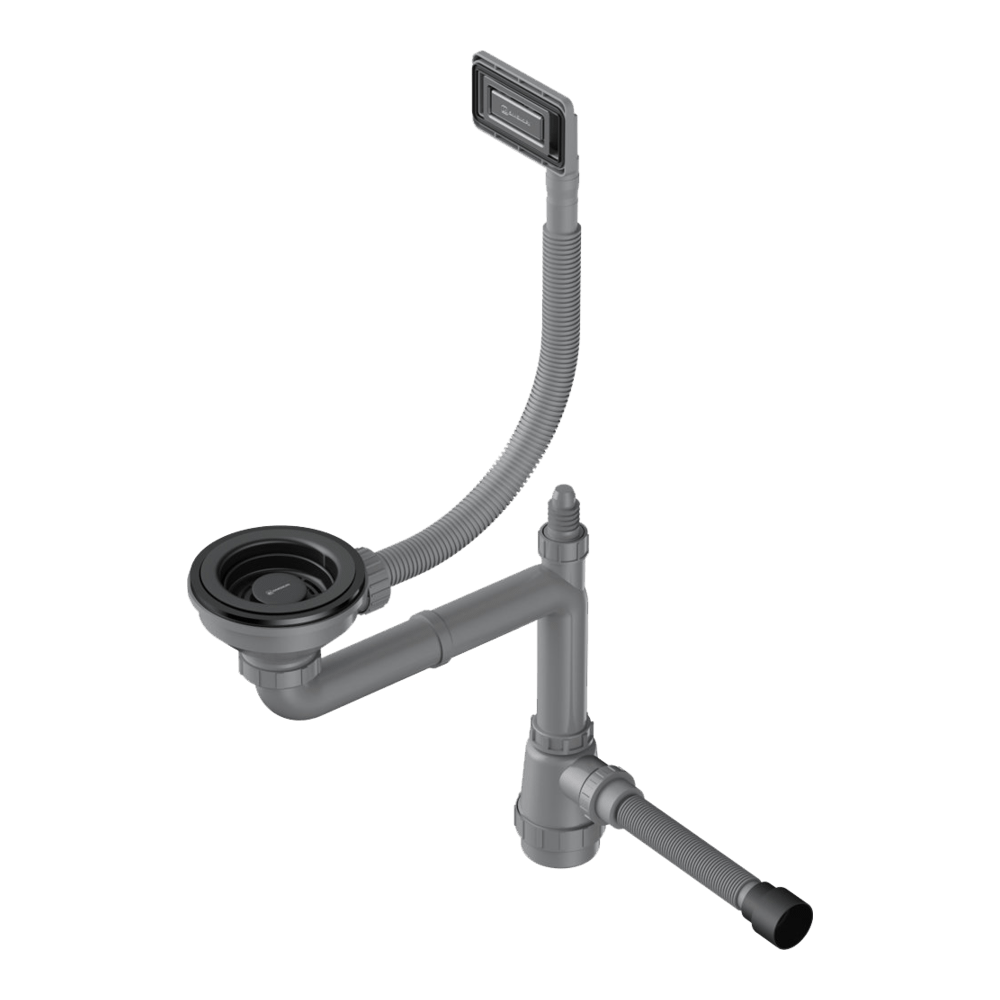 Арматура для одночашевых моек с универсальным прямоугольным переливом Omoikiri WK-1-UN-GM