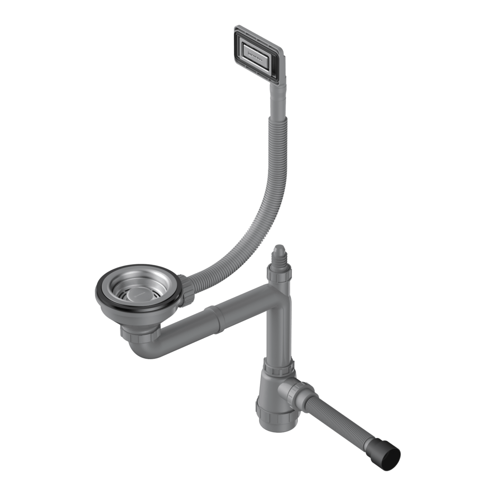 Арматура для одночашевых моек с универсальным прямоугольным переливом Omoikiri WK-1-UN-IN