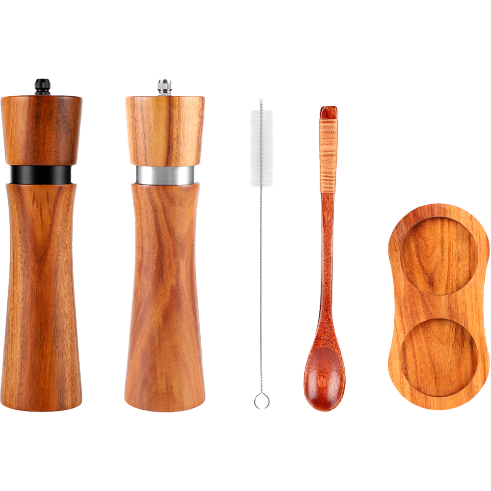 Набор мельниц для специй на подставке GR-02-SET-WD