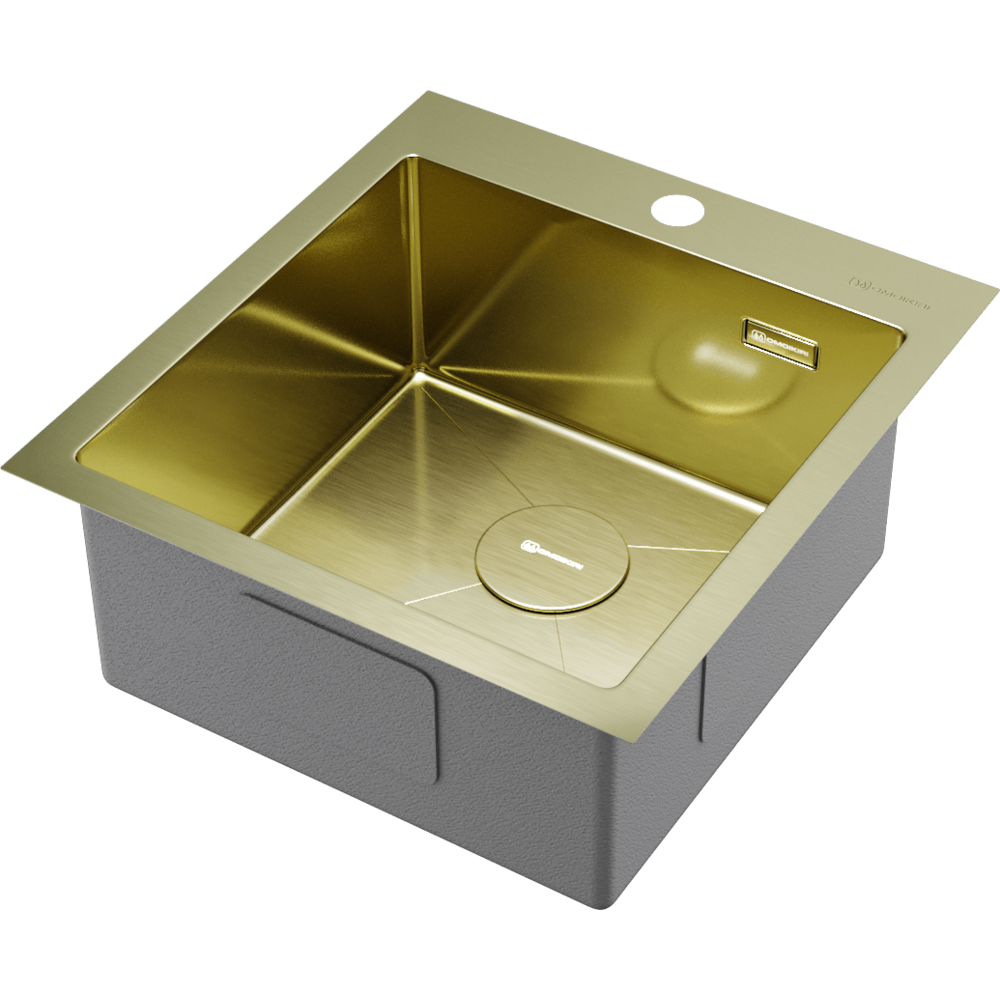 Omoikiri Akisame 46-LG нерж. сталь/светлое золото