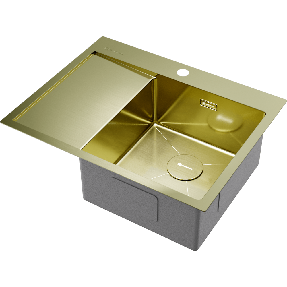 Omoikiri Akisame 65-R-LG нерж. сталь/светлое золото