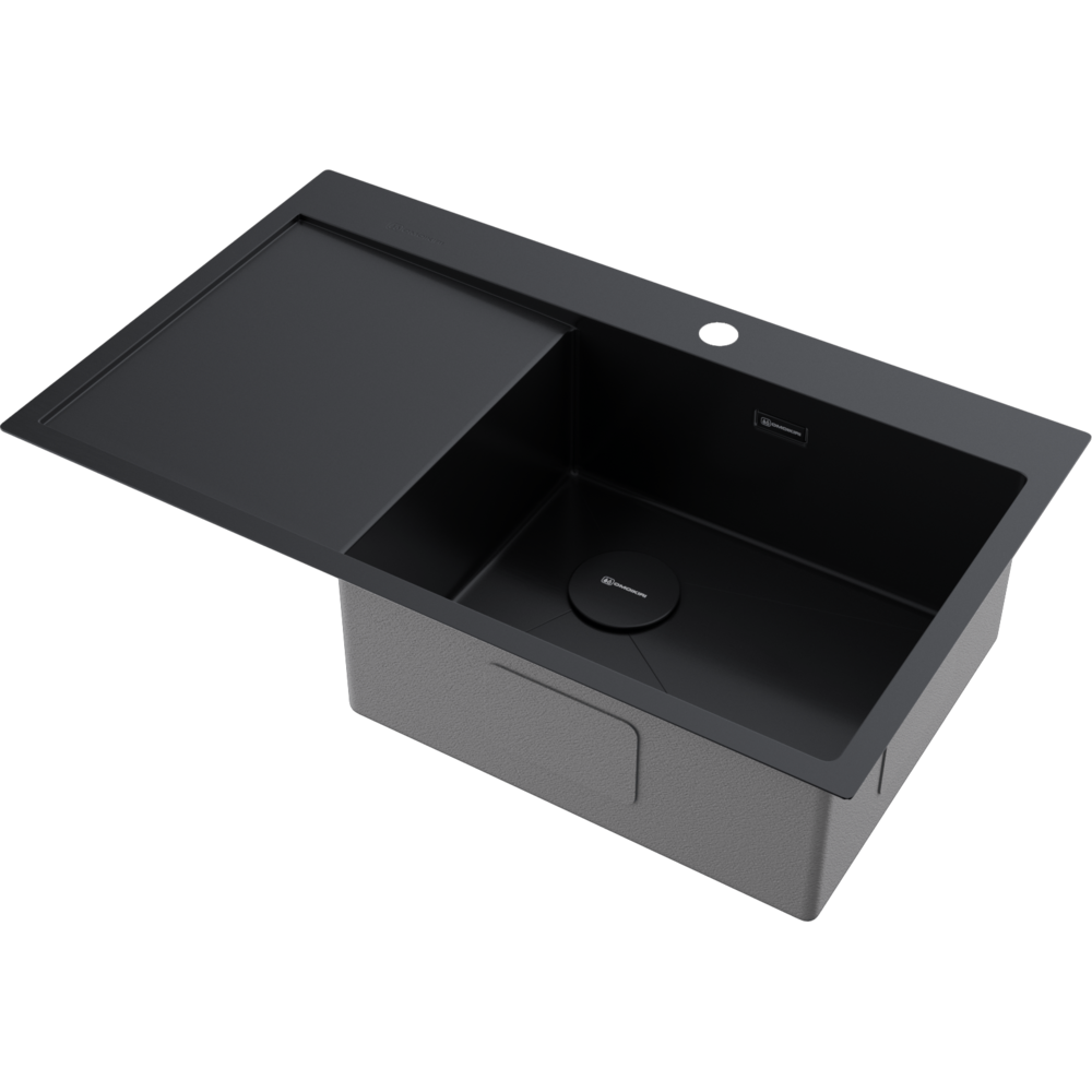 Omoikiri Akisame 86-R Side-GB нерж. сталь/графит