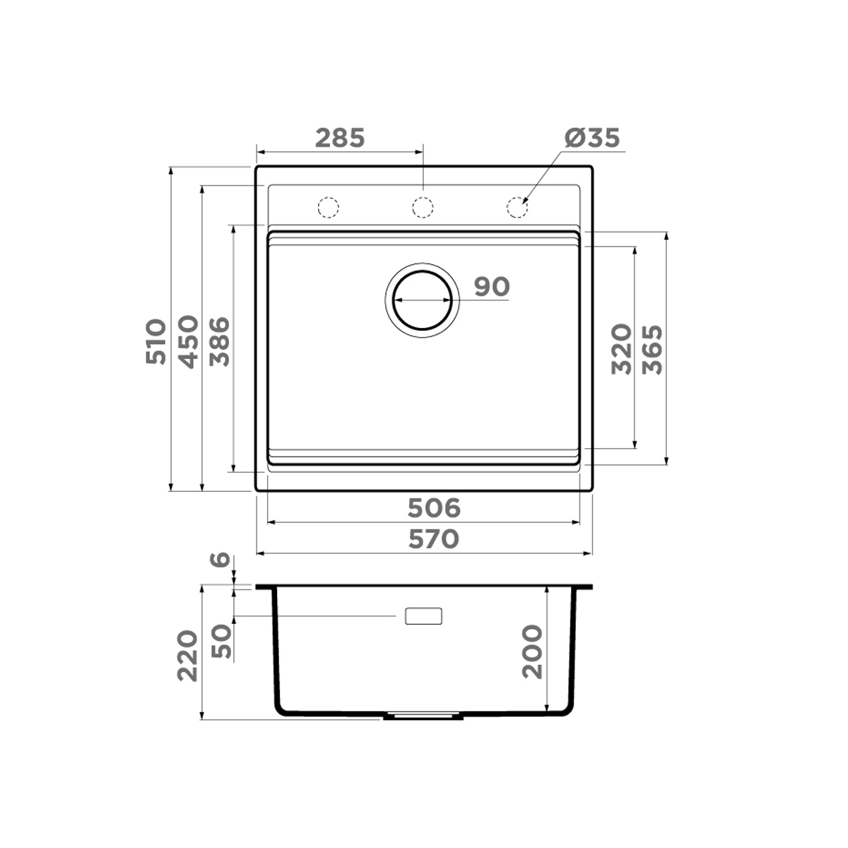 Omoikiri Kitagawa 57-WH Artceramic/белый