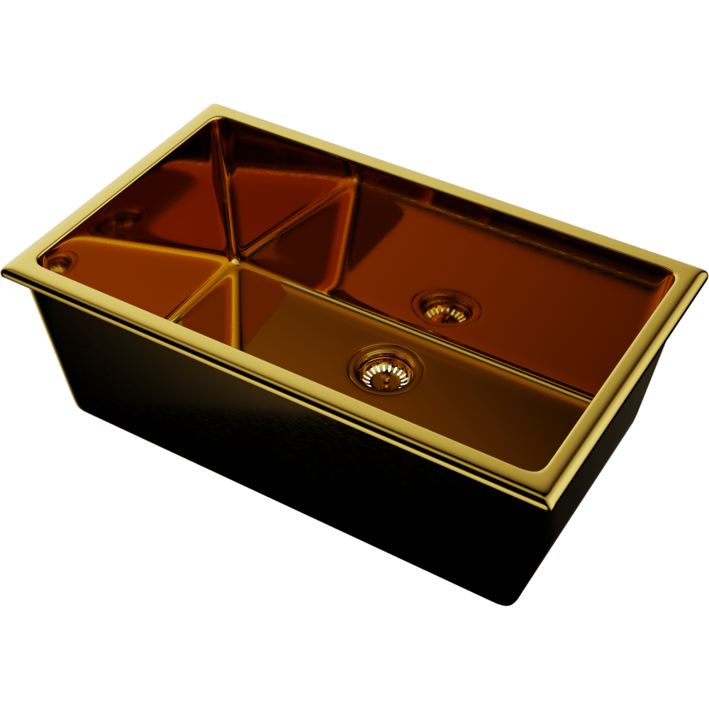 Omoikiri Okinoshima 76-U/I-G Glossy Natceramic/золото глянцевое