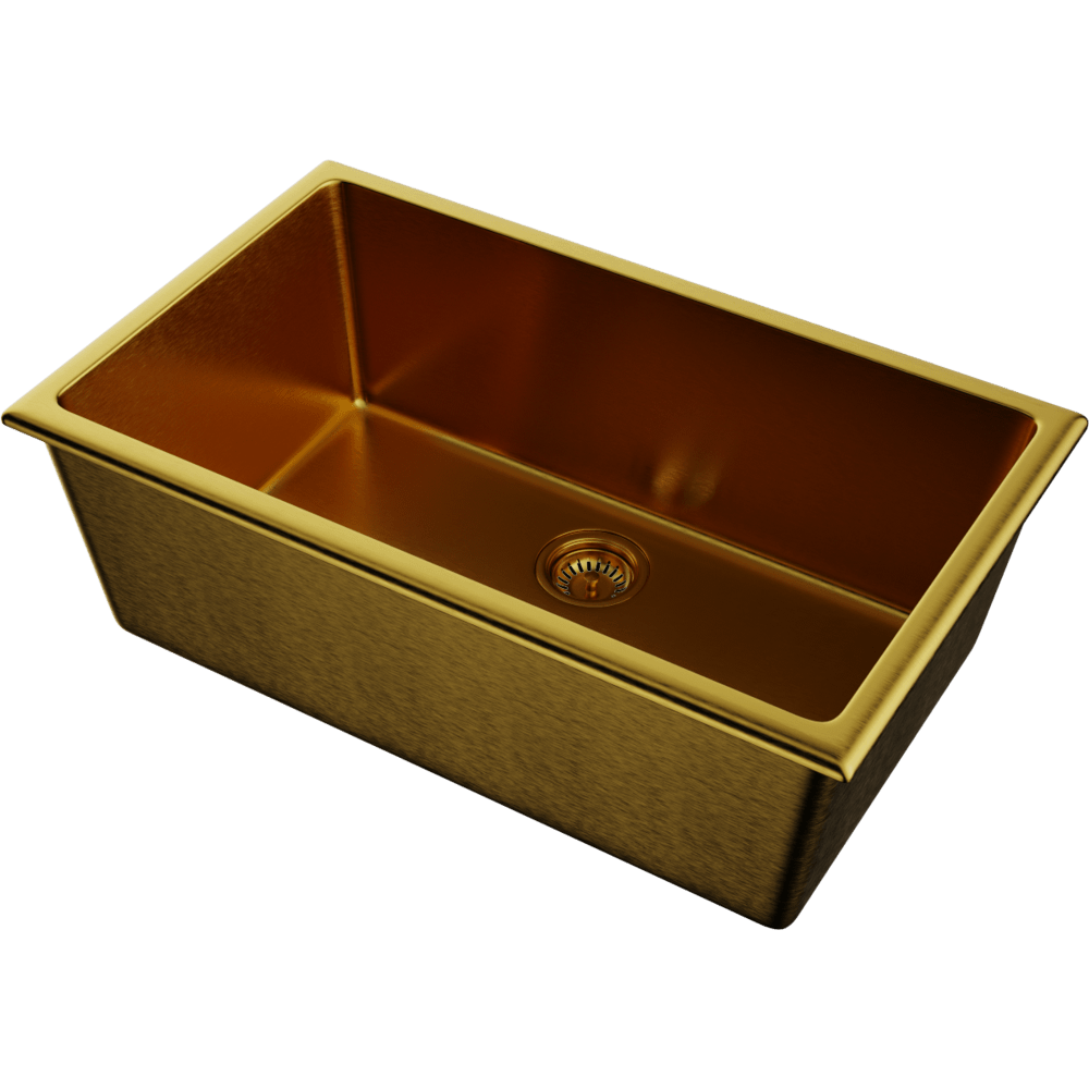 Omoikiri Okinoshima 76-U/I-G Matt Natceramic/золото матовое