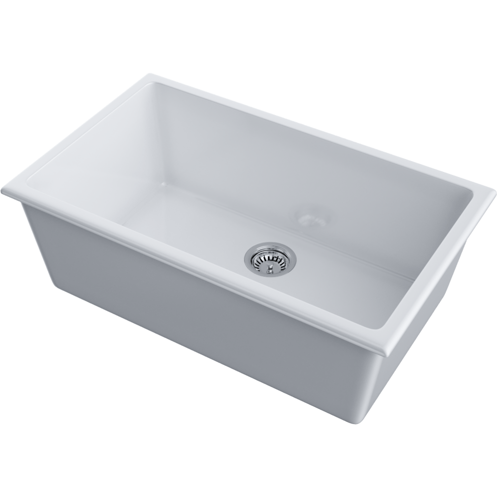 Omoikiri Okinoshima 76-U/I-WH Glossy Natceramic/белый глянцевый