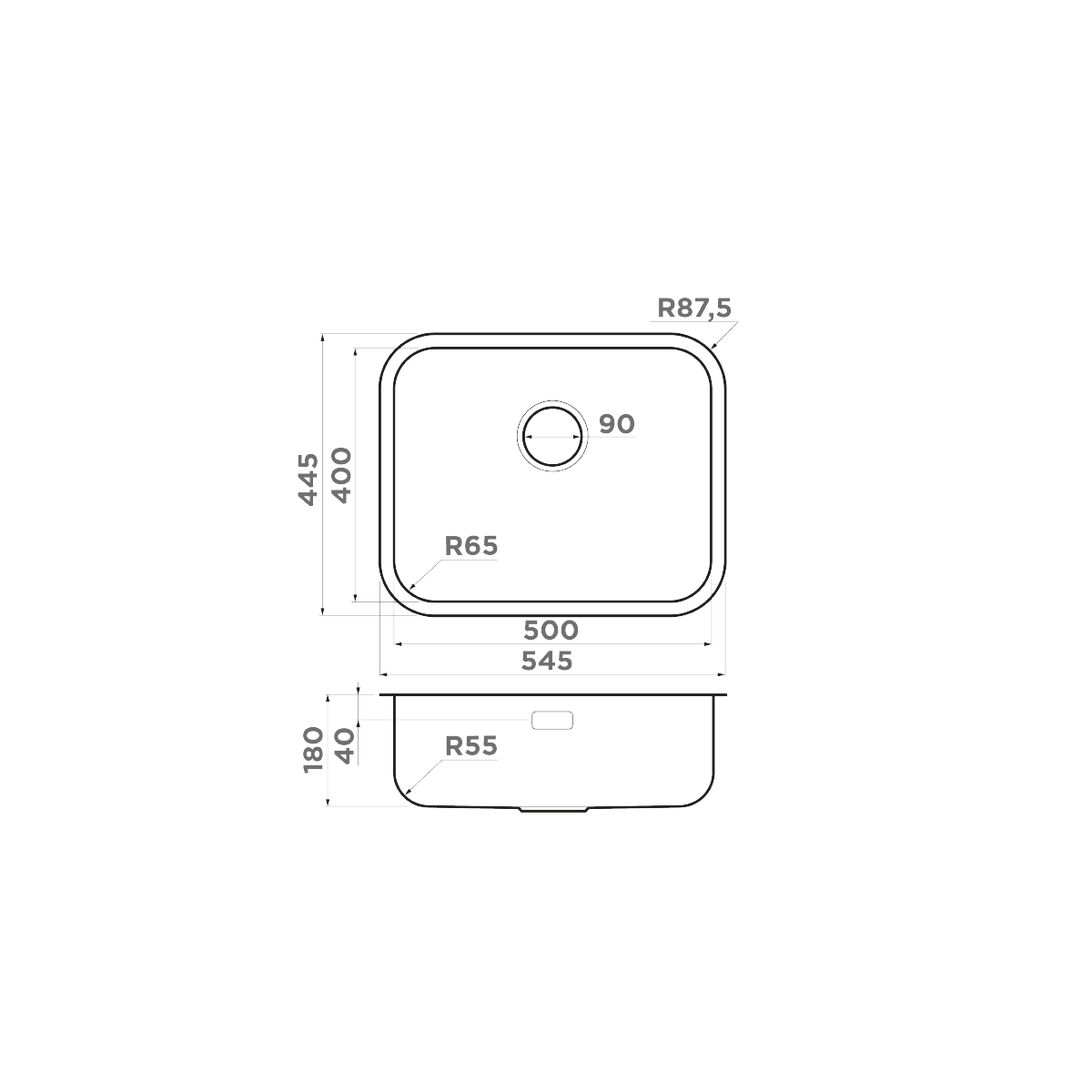 Omoikiri Omi 54-U/I-IN нерж. сталь/нержавеющая сталь