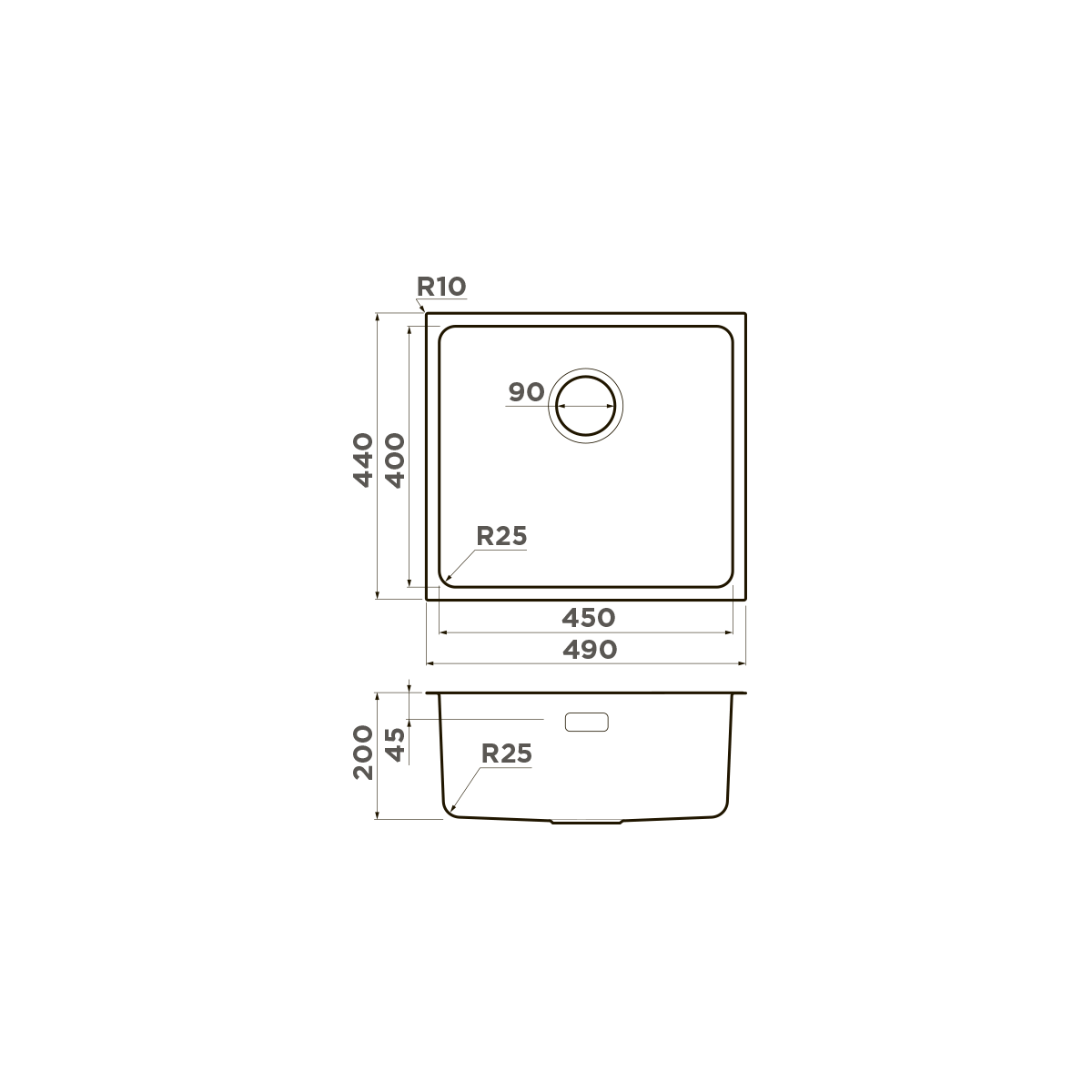 Omoikiri Tadzava 49-U/I-IN нерж. сталь/нержавеющая сталь