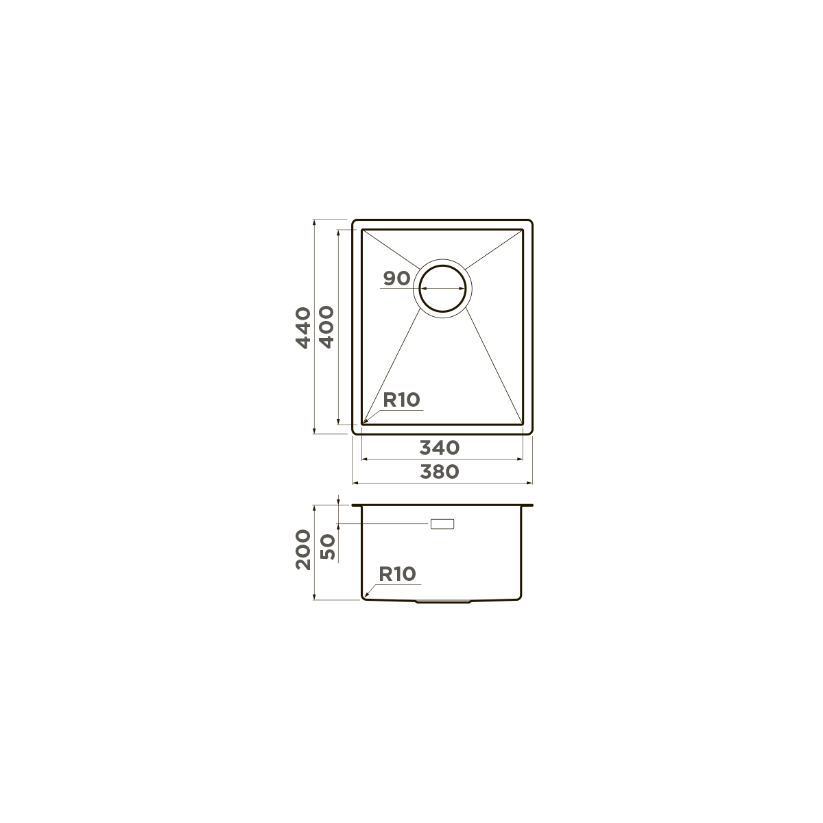 Omoikiri Taki 38-U/IF-GB нерж. сталь/графит