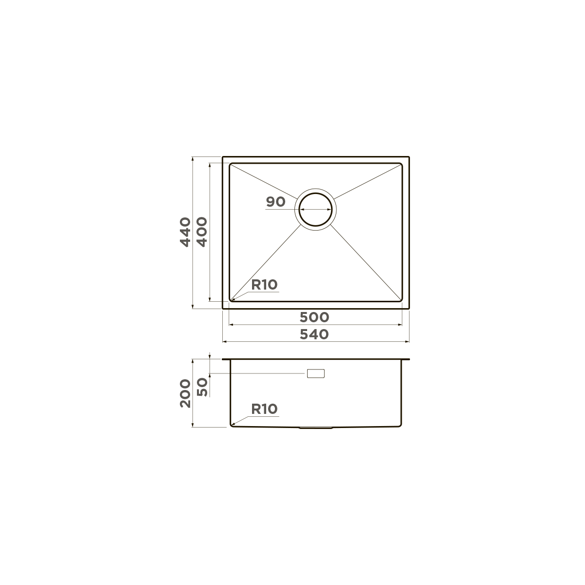 Omoikiri Taki 54-U/IF-IN нерж. сталь/нержавеющая сталь