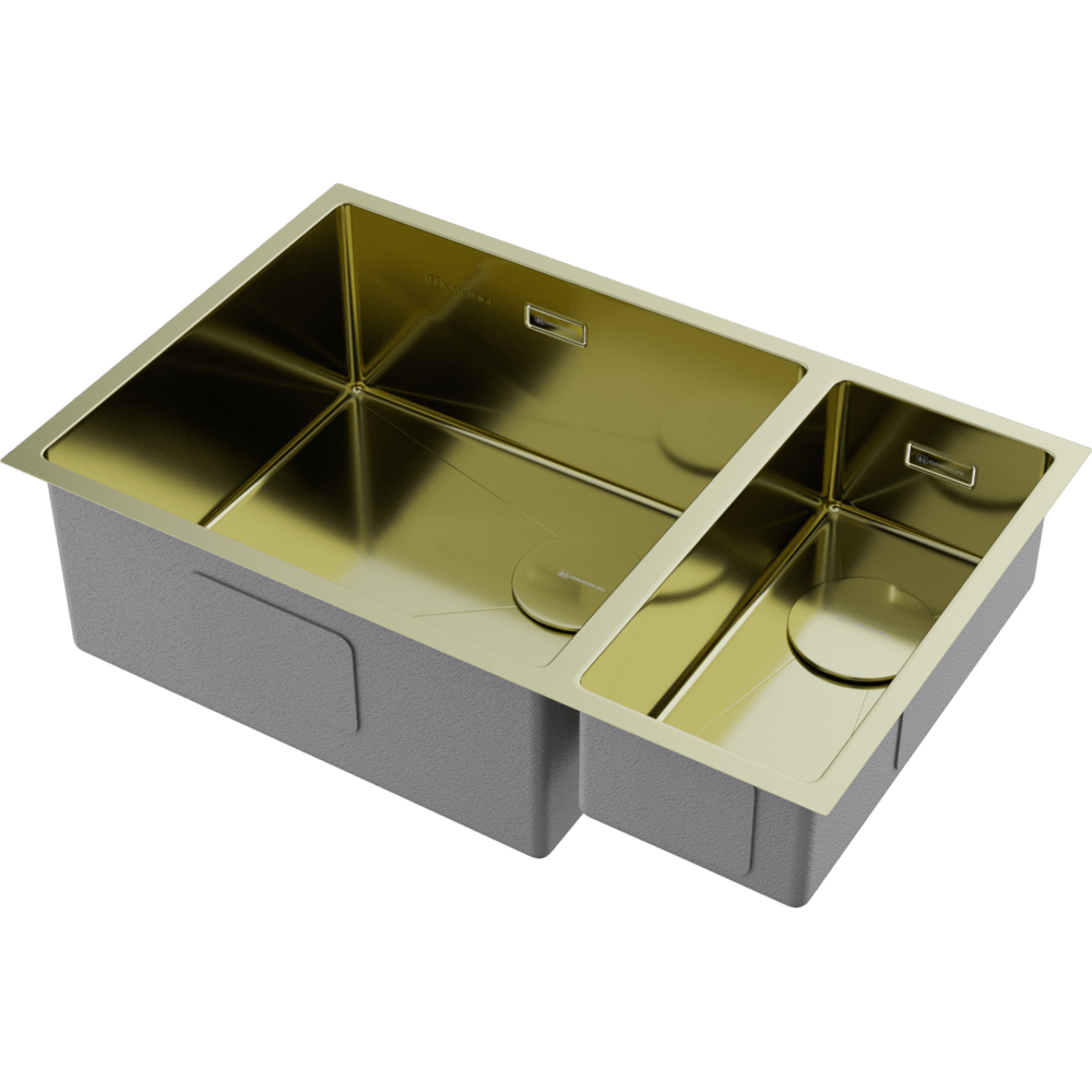 Omoikiri Taki 69-2-U/IF-L Side-LG нерж. сталь/светлое золото