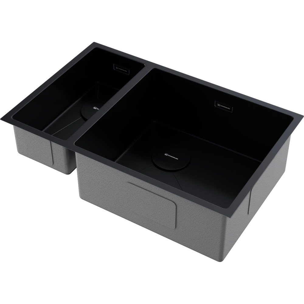 Omoikiri Taki 69-2-U/IF-R Side-GB нерж. сталь/графит