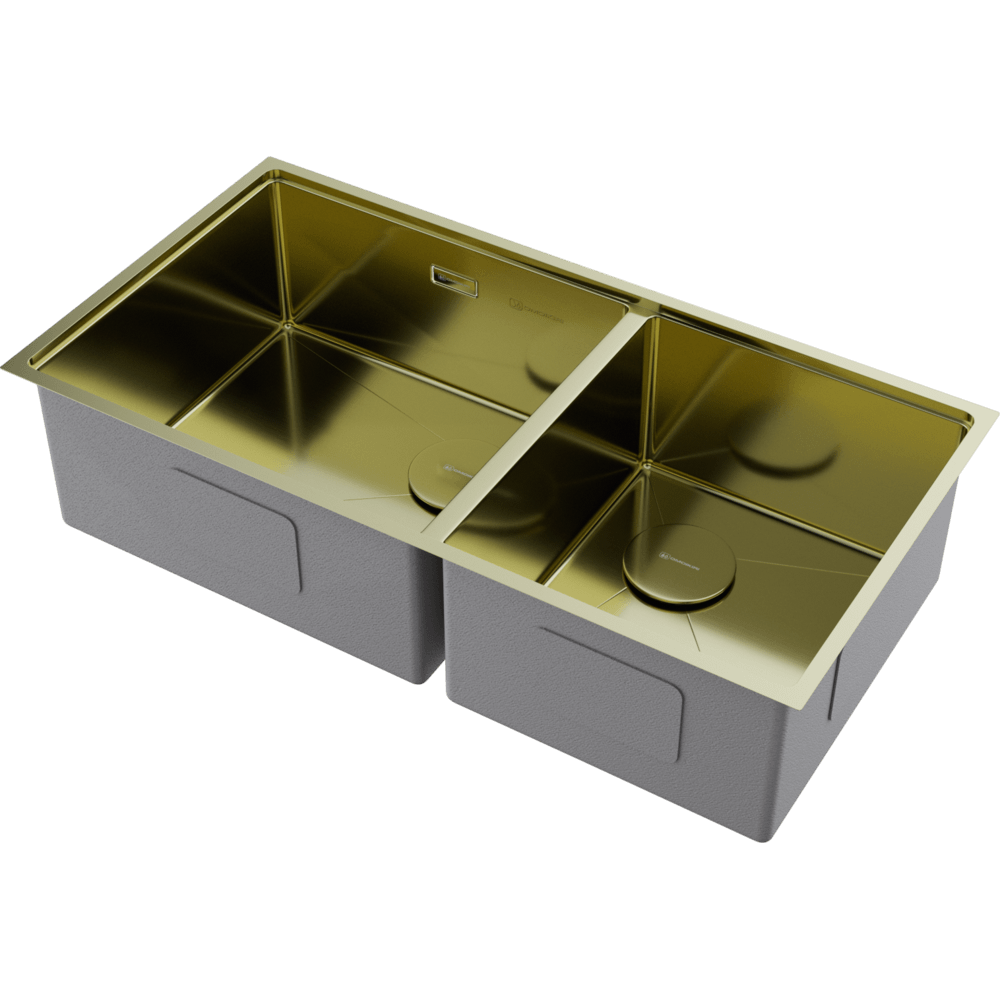 Omoikiri Taki 85-2-LB-U/IF Side-LG нерж. сталь/светлое золото